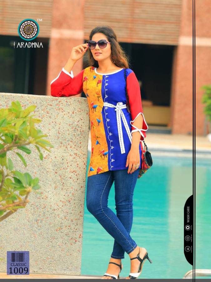 Classic Vol 3 By Aradhna  Ladies Western Rayon Short Top Collection