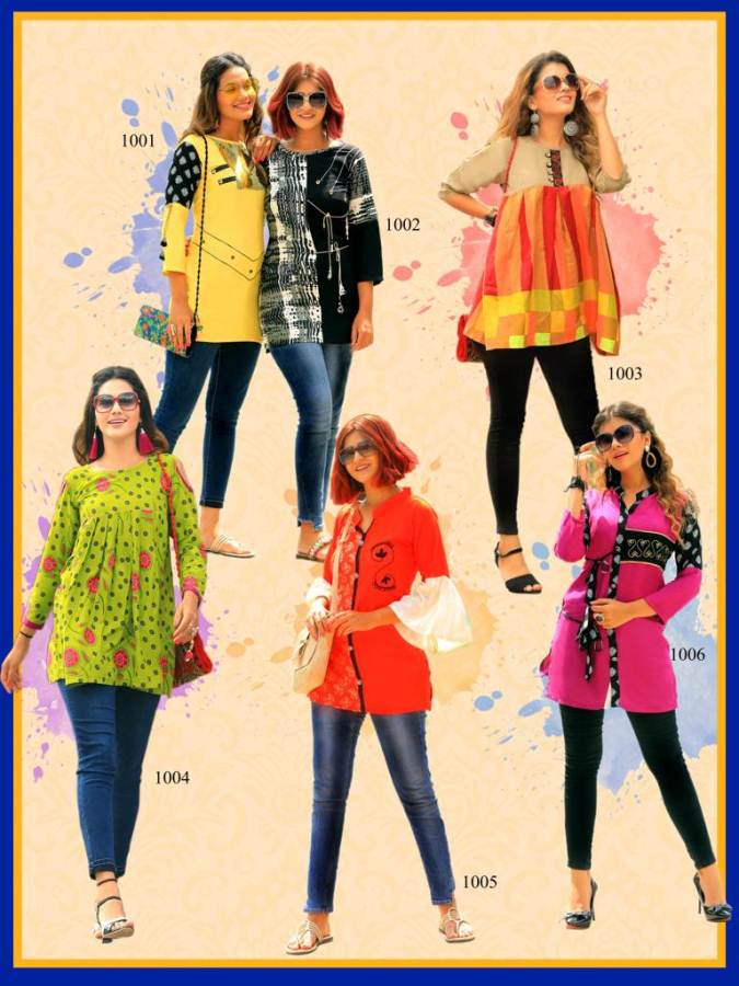 Classic Vol 3 By Aradhna  Ladies Western Rayon Short Top Collection