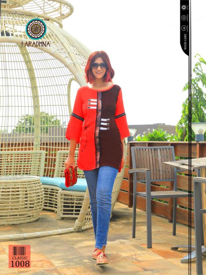 Classic Vol 3 By Aradhna  Ladies Western Rayon Short Top Collection