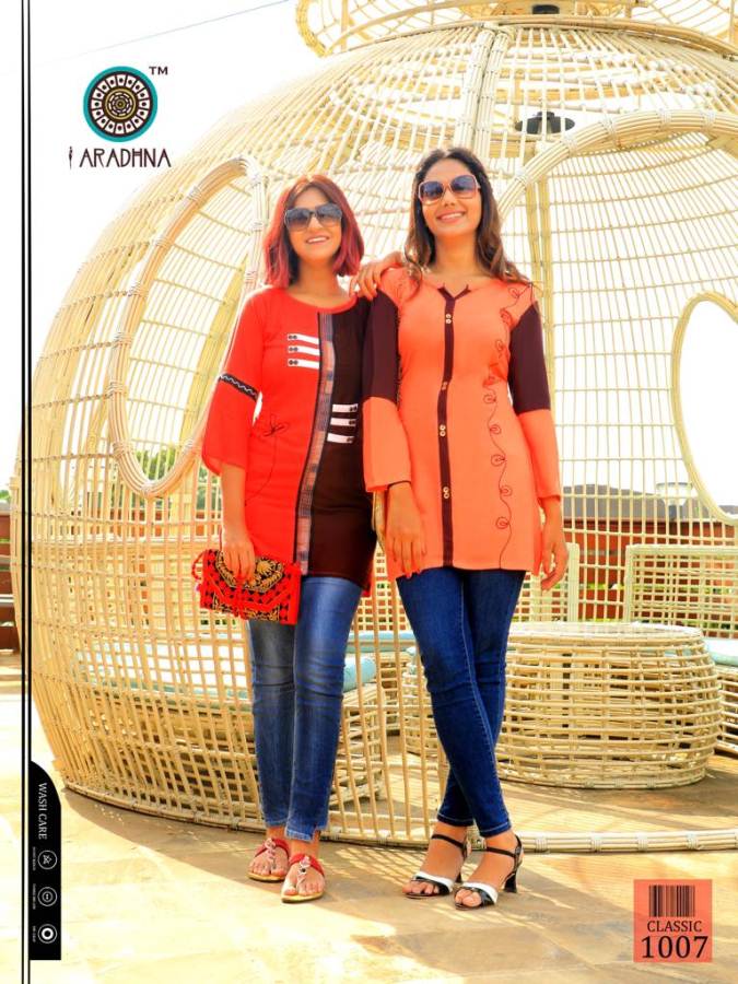 Classic Vol 3 By Aradhna  Ladies Western Rayon Short Top Collection