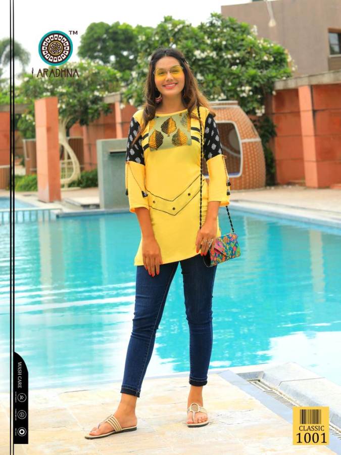Classic Vol 3 By Aradhna  Ladies Western Rayon Short Top Collection