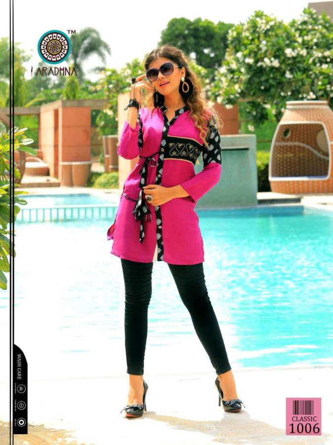 Classic Vol 3 By Aradhna  Ladies Western Rayon Short Top Collection