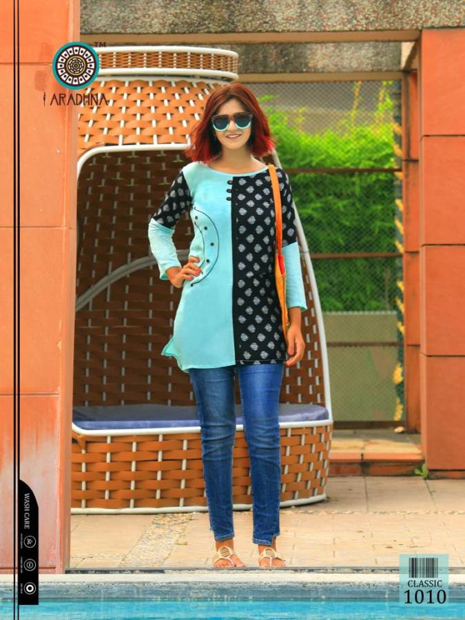 Classic Vol 3 By Aradhna  Ladies Western Rayon Short Top Collection