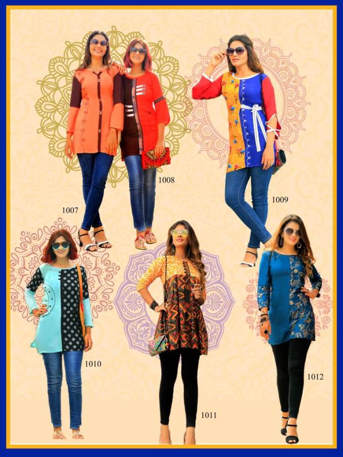 Classic Vol 3 By Aradhna  Ladies Western Rayon Short Top Collection