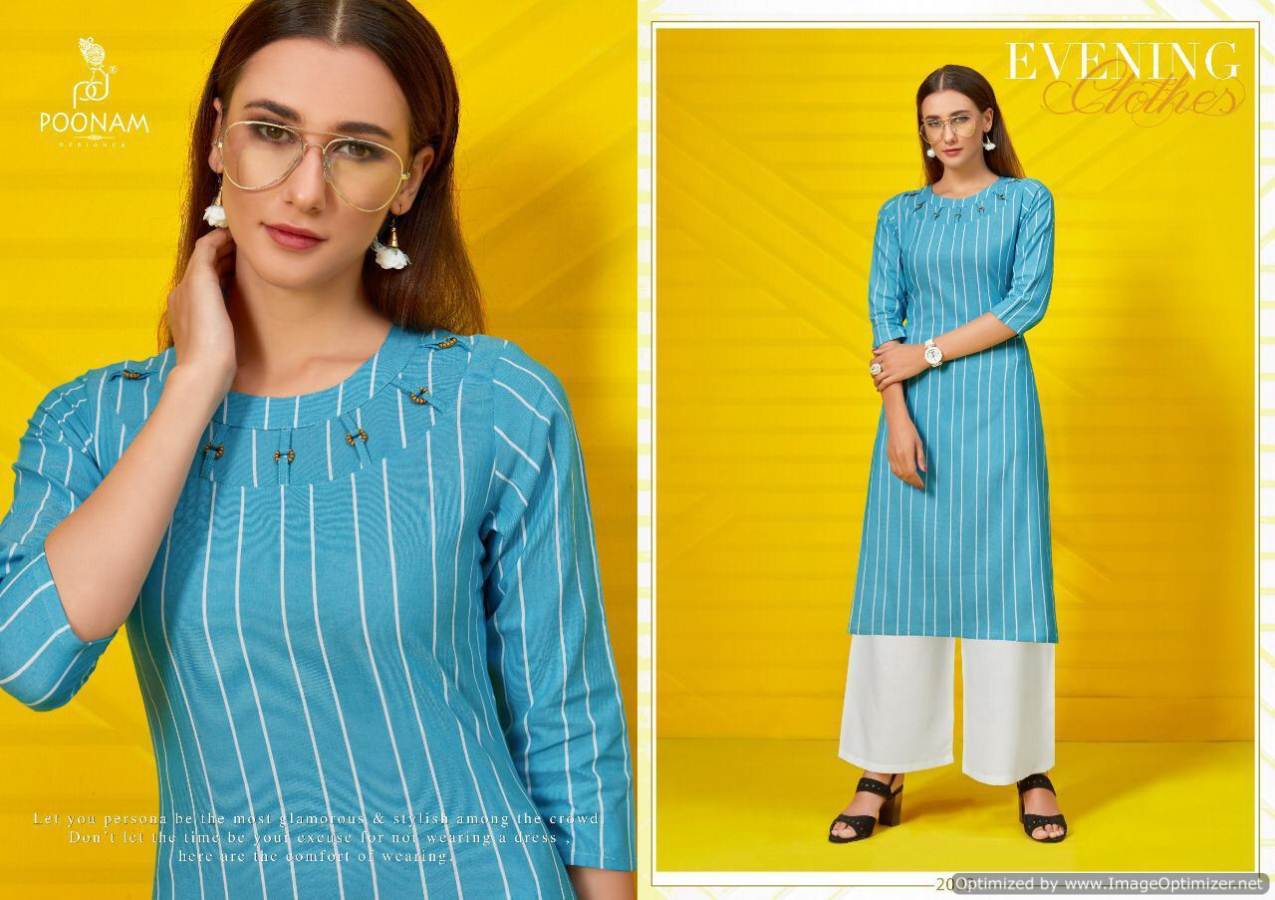 Cotton House Vol 2 By Poonam Pure Cotton Printed Kurti With Palazzo Collection