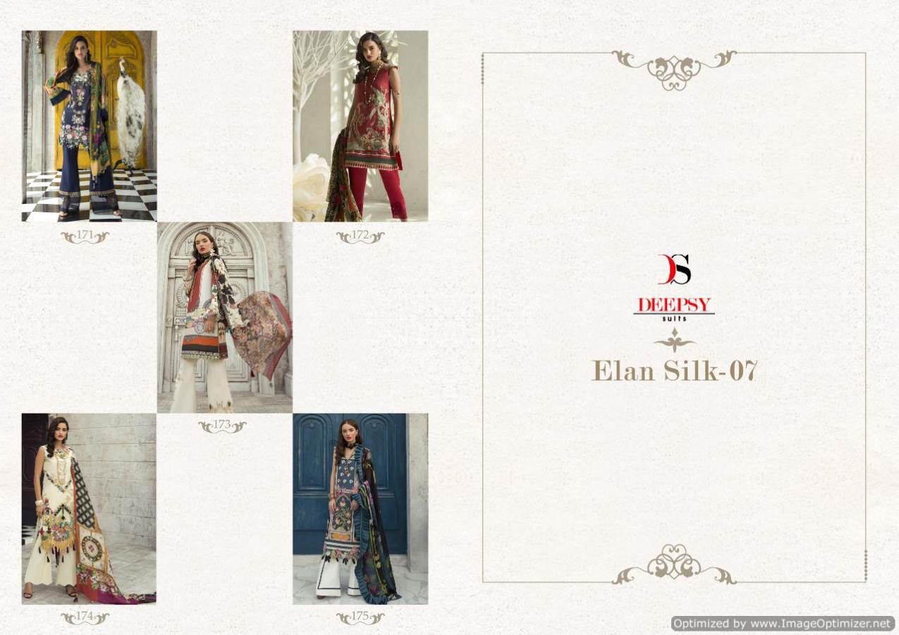Elan Silk Vol 7 By Deepsy Party Wear Pakistani Suits Collection