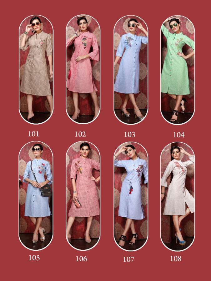 Ft Chekkar Vol 1 Cotton Linen Stylish Kurti Collection