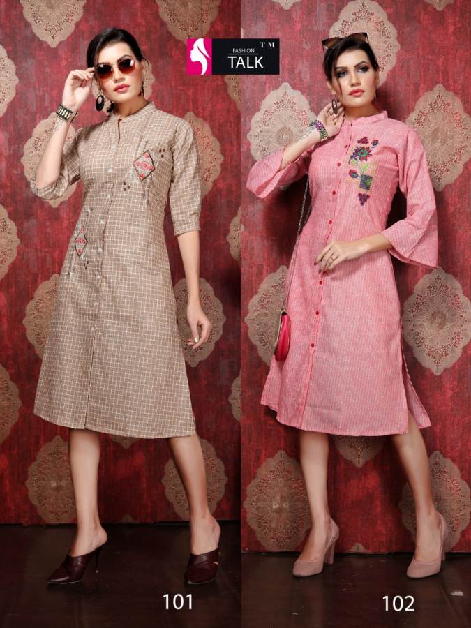 Ft Chekkar Vol 1 Cotton Linen Stylish Kurti Collection