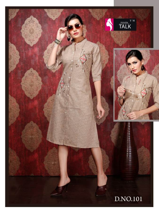 Ft Chekkar Vol 1 Cotton Linen Stylish Kurti Collection