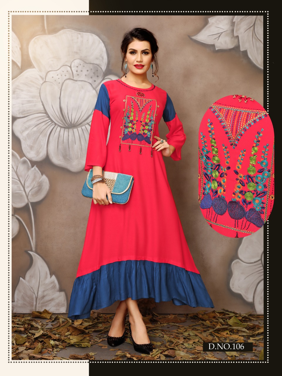 Ft Flora Vol  1 Heavy Rayon Long Kurti Collection