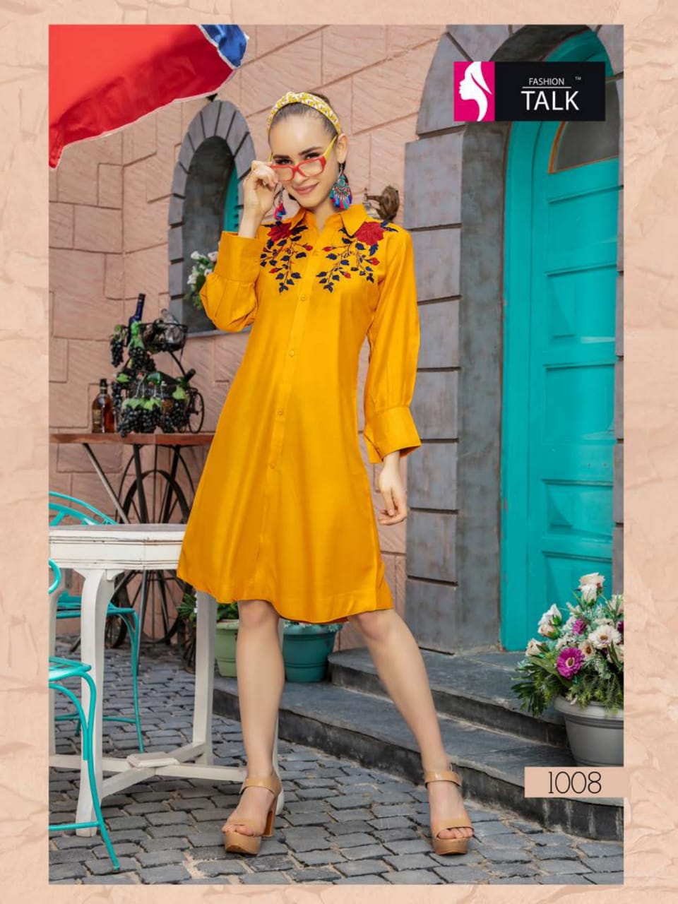 Ft Present  Carronn Heavy Rayon Stylish Western Kurtis Catalogue