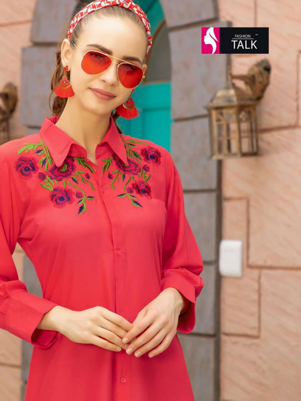 Ft Present  Carronn Heavy Rayon Stylish Western Kurtis Catalogue