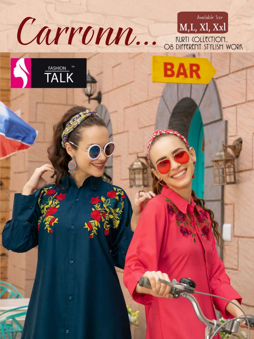 Ft Present  Carronn Heavy Rayon Stylish Western Kurtis Catalogue