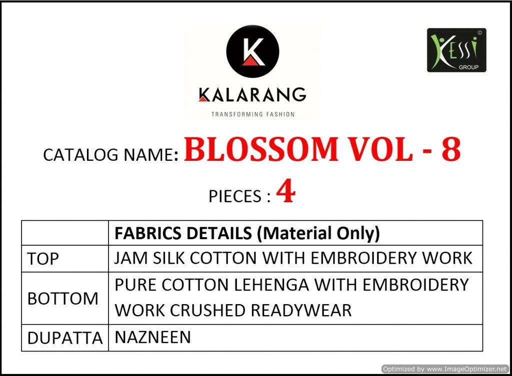 Kalarang By Blossom Vol 8 Designer Salwar Suit Catalogue