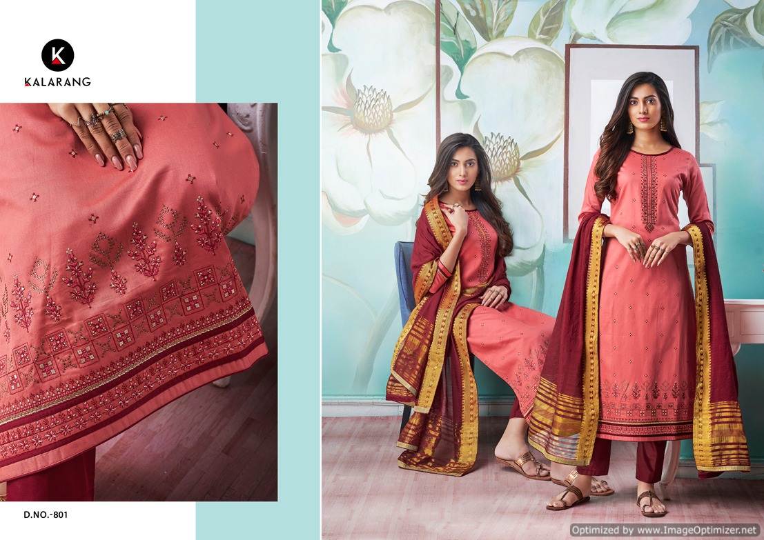 Kalarang  Present Amrut Vol 2 Pure Jam Silk Cotton Dress Material Collection