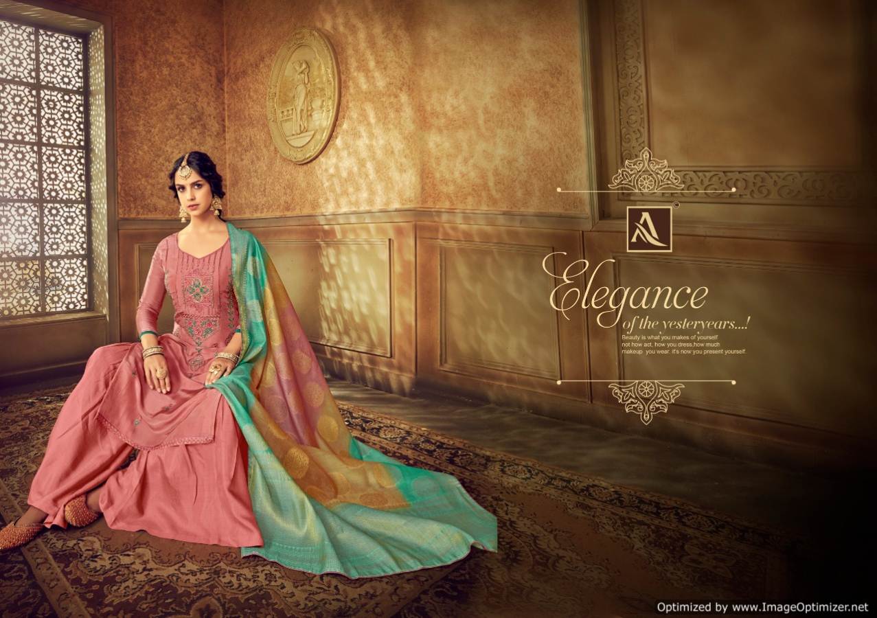 Kesari Present Alok Pure Viscose Upada Designer Dress Material