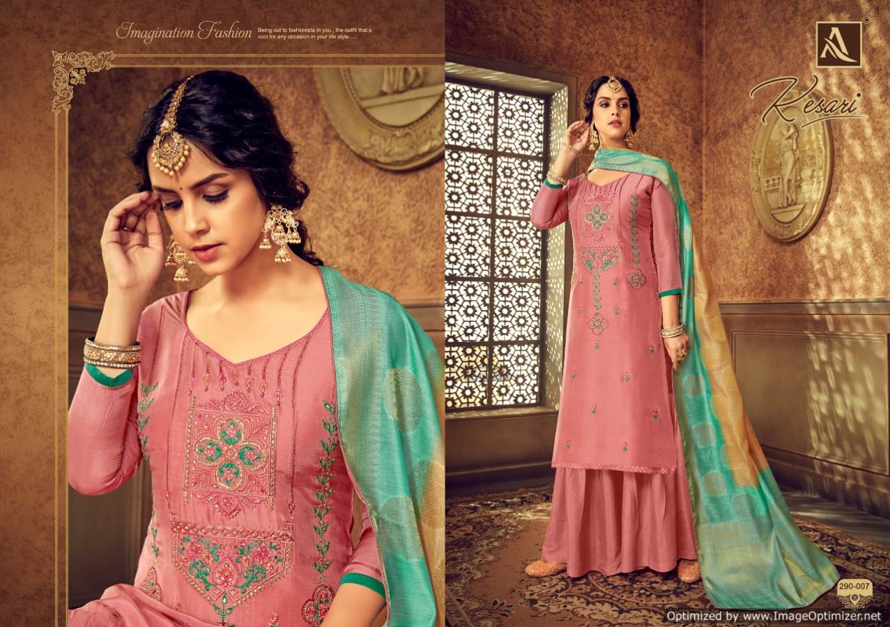 Kesari Present Alok Pure Viscose Upada Designer Dress Material
