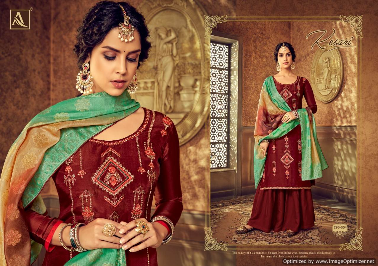 Kesari Present Alok Pure Viscose Upada Designer Dress Material
