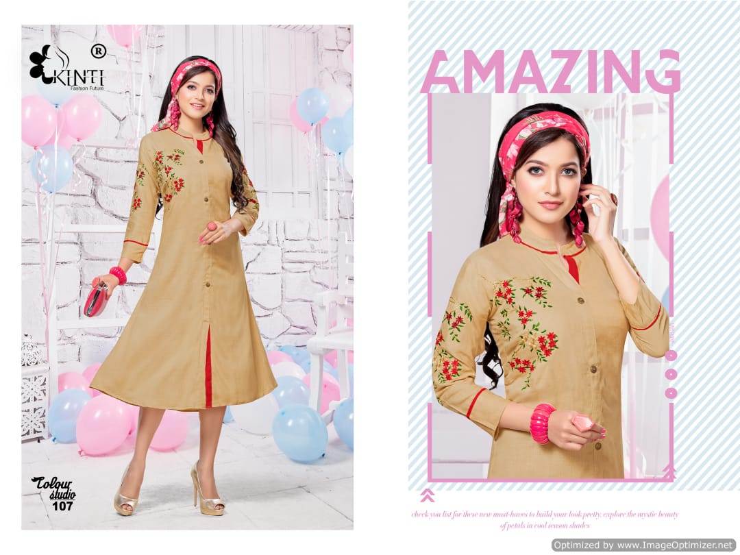 Kinti By Colour Studio Heavy Rayon Kurti Collection