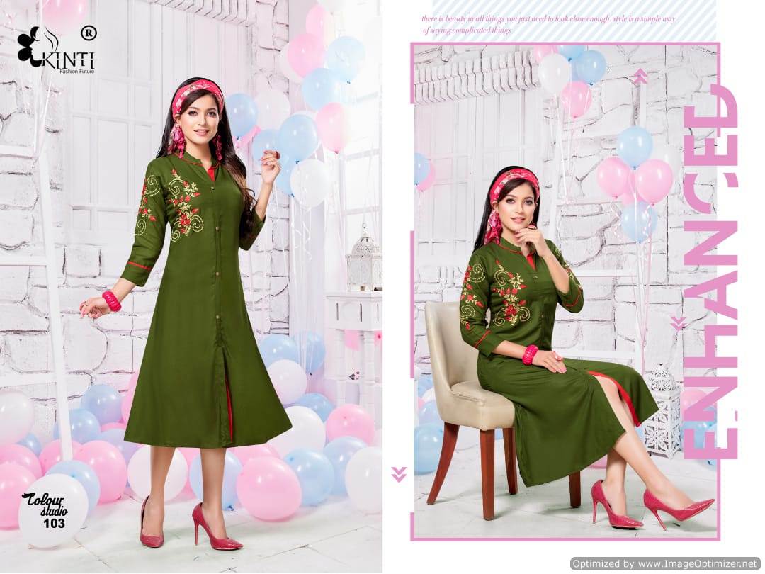 Kinti By Colour Studio Heavy Rayon Kurti Collection