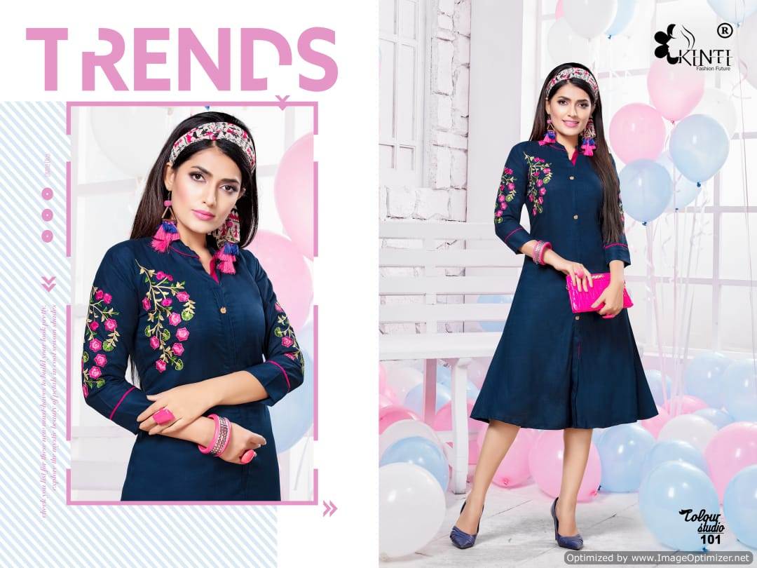 Kinti By Colour Studio Heavy Rayon Kurti Collection