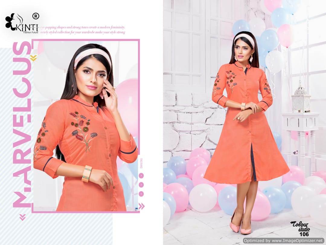 Kinti By Colour Studio Heavy Rayon Kurti Collection