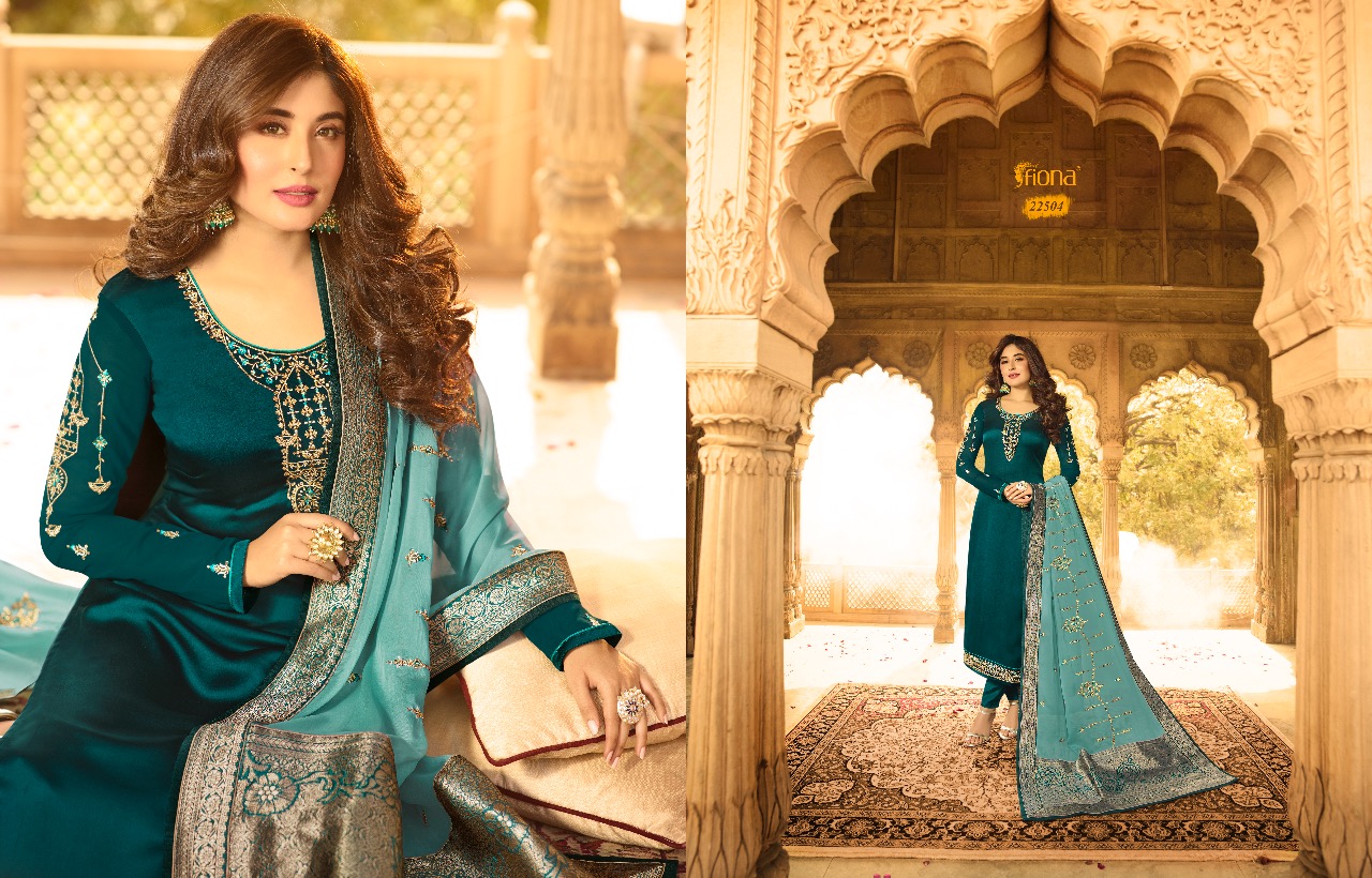 Buy Navy Blue Viscose Upada Salwar Suit With Heavy Dupatta Online