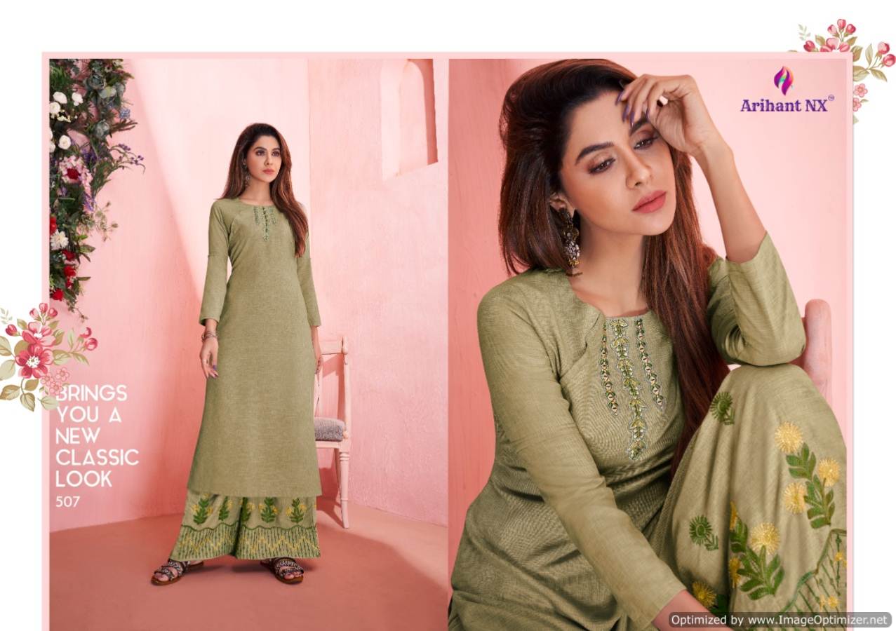 Lihaz By Arihant Heavy Rayon Designer Kurti With Palazzo Catalogue