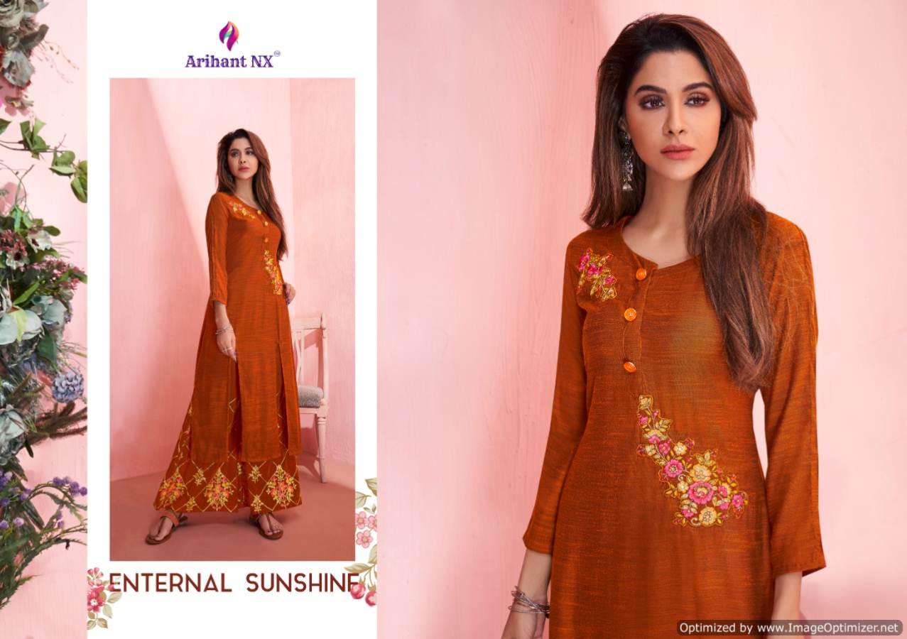 Lihaz By Arihant Heavy Rayon Designer Kurti With Palazzo Catalogue