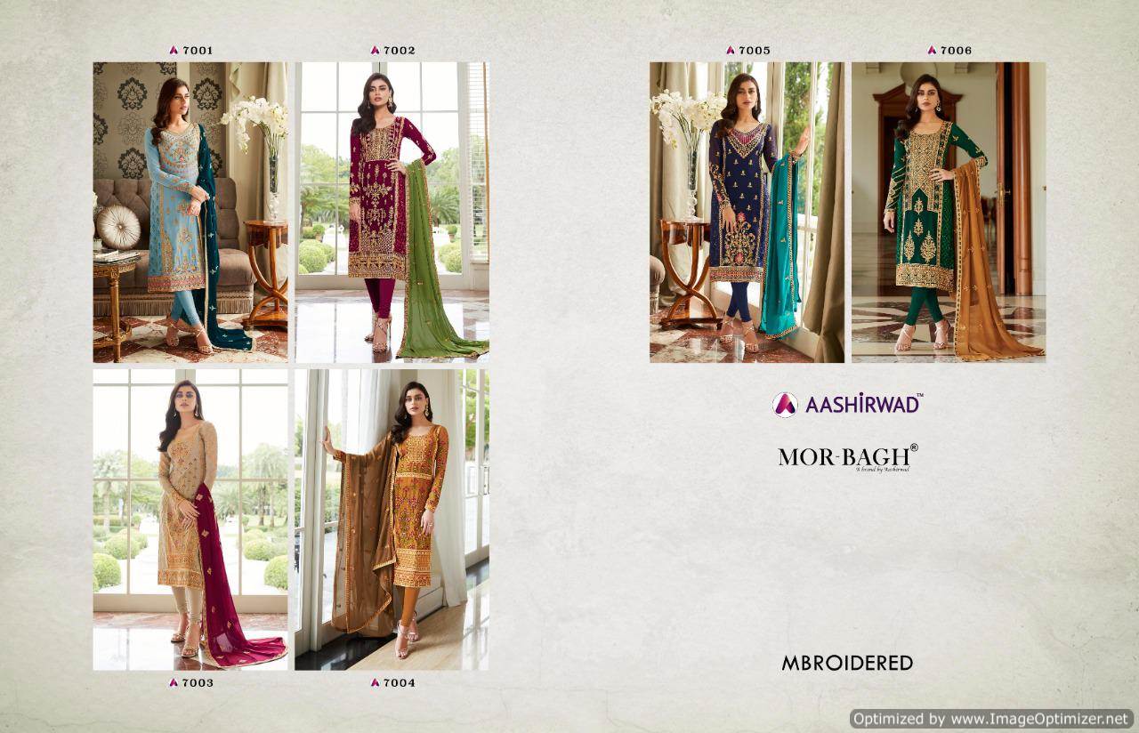 Mbroidered Present Aashirwad  Real Georgette Embroidered Salwar Suits Collection