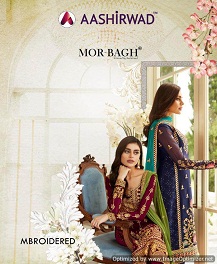 Mbroidered Present Aashirwad  Real Georgette Embroidered Salwar Suits Collection
