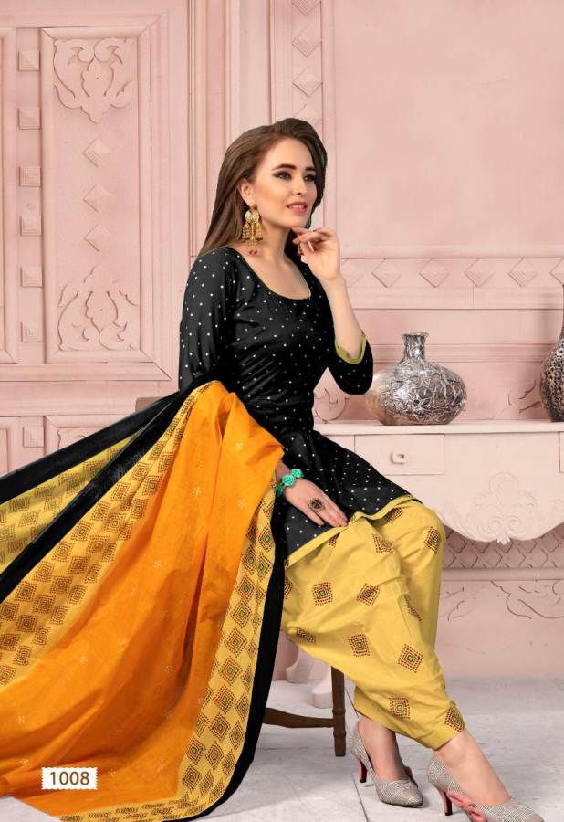 Meenaxi Patiyala House Printed Cotton Dress Material Catalogue