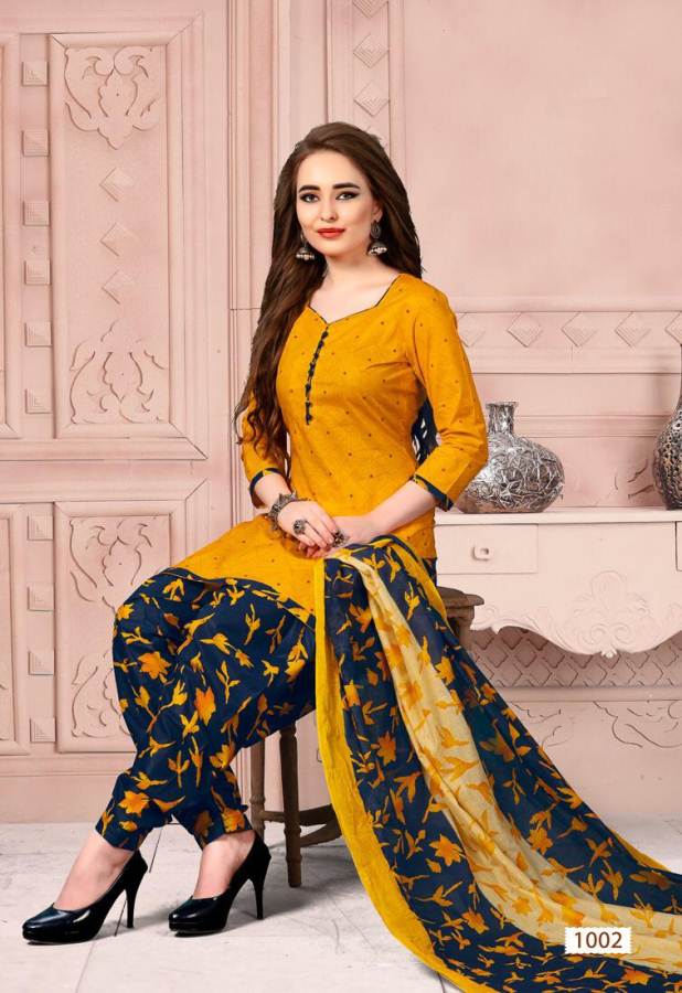 Meenaxi Patiyala House Printed Cotton Dress Material Catalogue