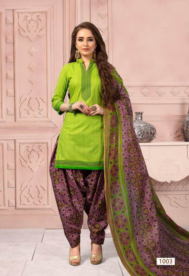 Meenaxi Patiyala House Printed Cotton Dress Material Catalogue