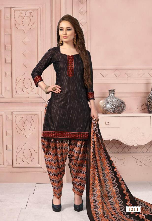 Meenaxi Patiyala House Printed Cotton Dress Material Catalogue