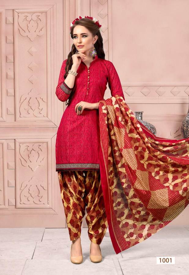 Meenaxi Patiyala House Printed Cotton Dress Material Catalogue