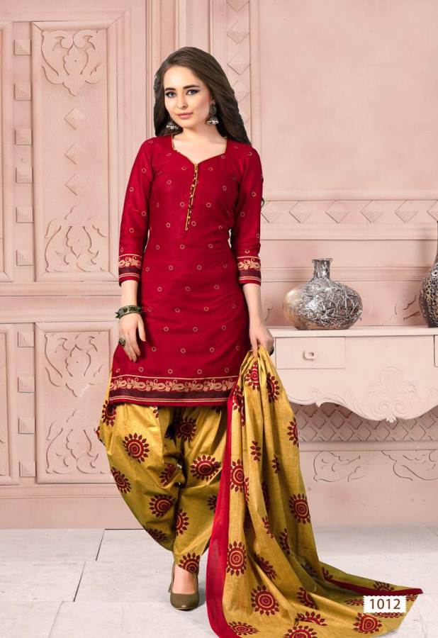 Meenaxi Patiyala House Printed Cotton Dress Material Catalogue