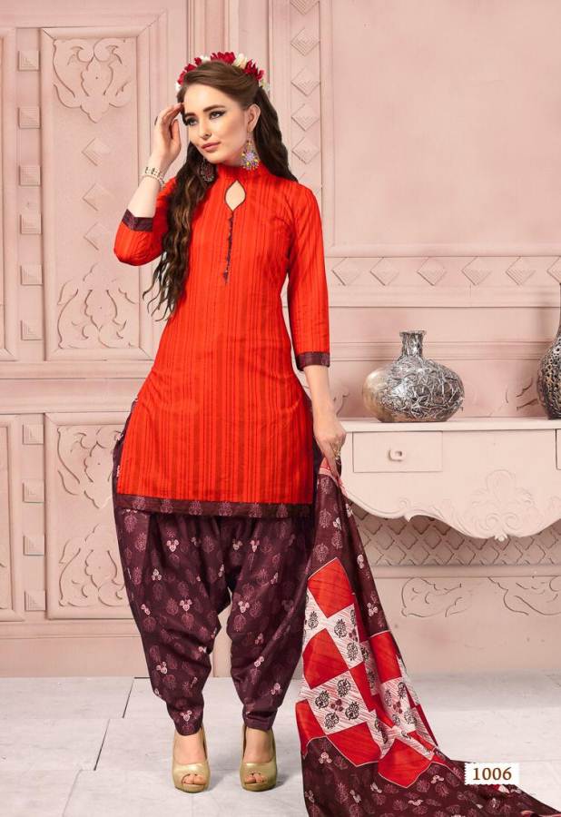 Meenaxi Patiyala House Printed Cotton Dress Material Catalogue