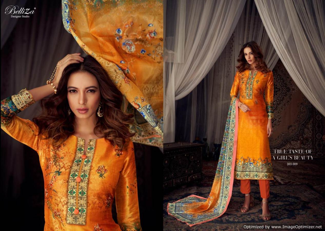 Moroccan Silk By Belliza Fancy Party Wear Designer Dress Material Collection
