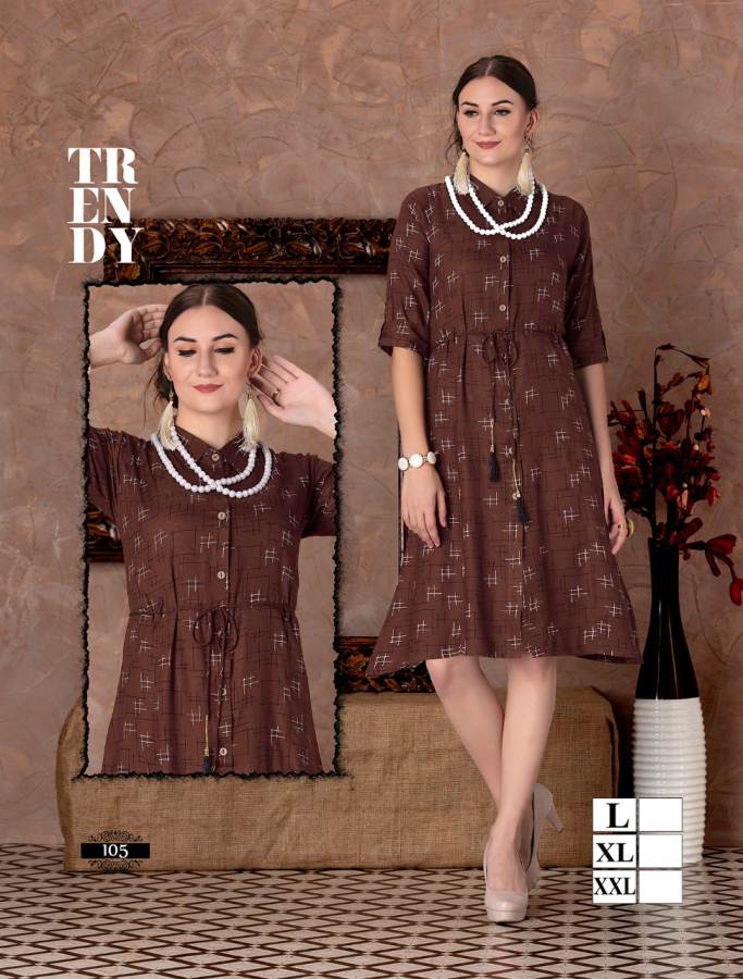 Noor Vol 11 Present Mirayaa Casual Wear Heavy Rayon Printed Western Kurti