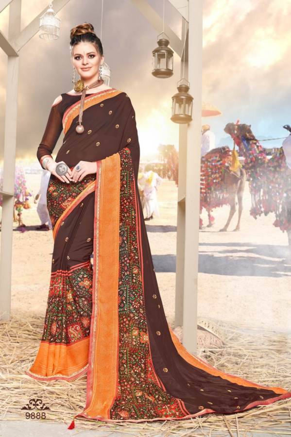 Rajvi Vol Vol 9 By Kodas Rennial Printed Saree Catalogue