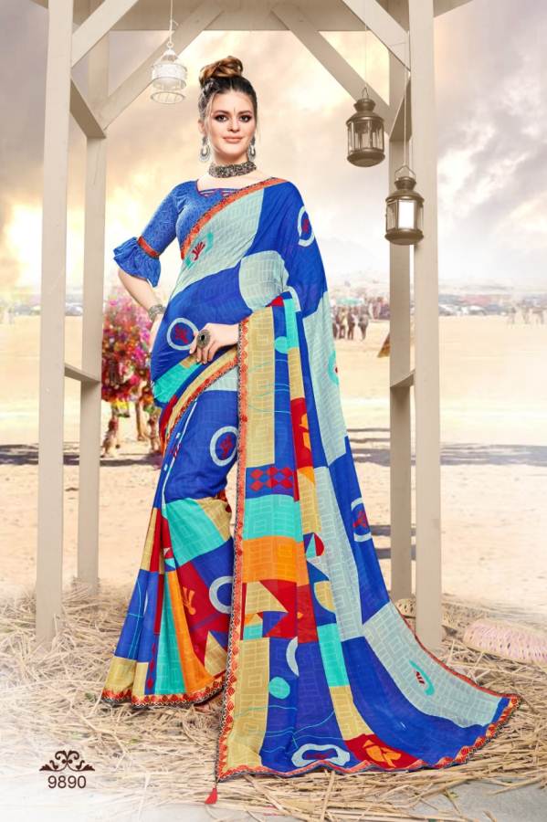 Rajvi Vol Vol 9 By Kodas Rennial Printed Saree Catalogue