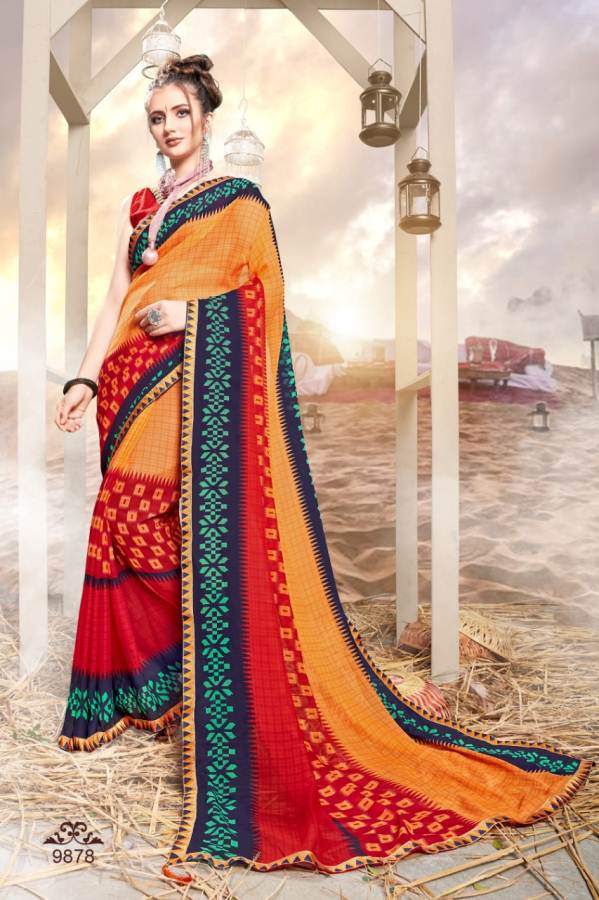 Rajvi Vol Vol 9 By Kodas Rennial Printed Saree Catalogue