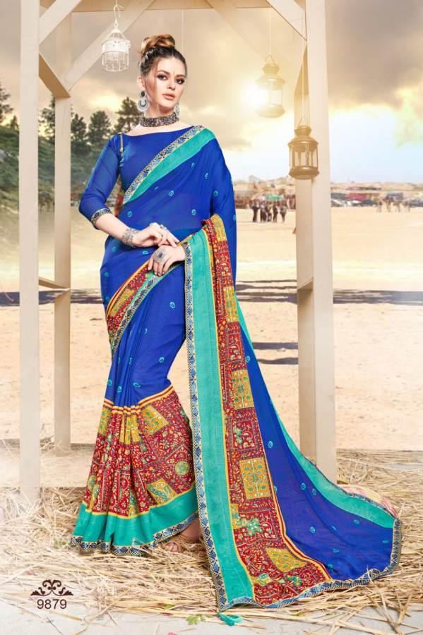 Rajvi Vol Vol 9 By Kodas Rennial Printed Saree Catalogue
