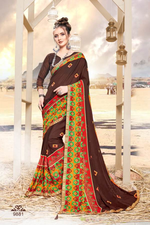 Rajvi Vol Vol 9 By Kodas Rennial Printed Saree Catalogue