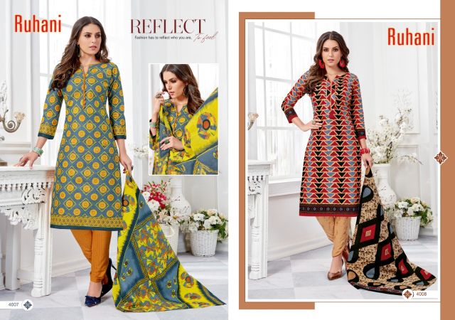 Ruhani Vol 4 | Ganesha | Pure Cotton | Dress Material