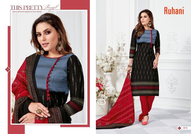 Ruhani Vol 4 | Ganesha | Pure Cotton | Dress Material