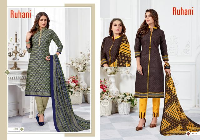 Ruhani Vol 4 | Ganesha | Pure Cotton | Dress Material