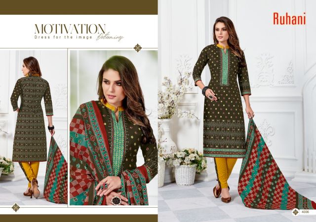 Ruhani Vol 4 | Ganesha | Pure Cotton | Dress Material