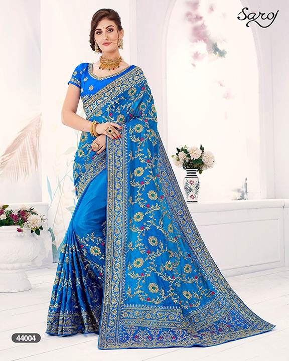 Saroj Present Karni Designer Wedding Wear Sana Silk Sarees  Collection